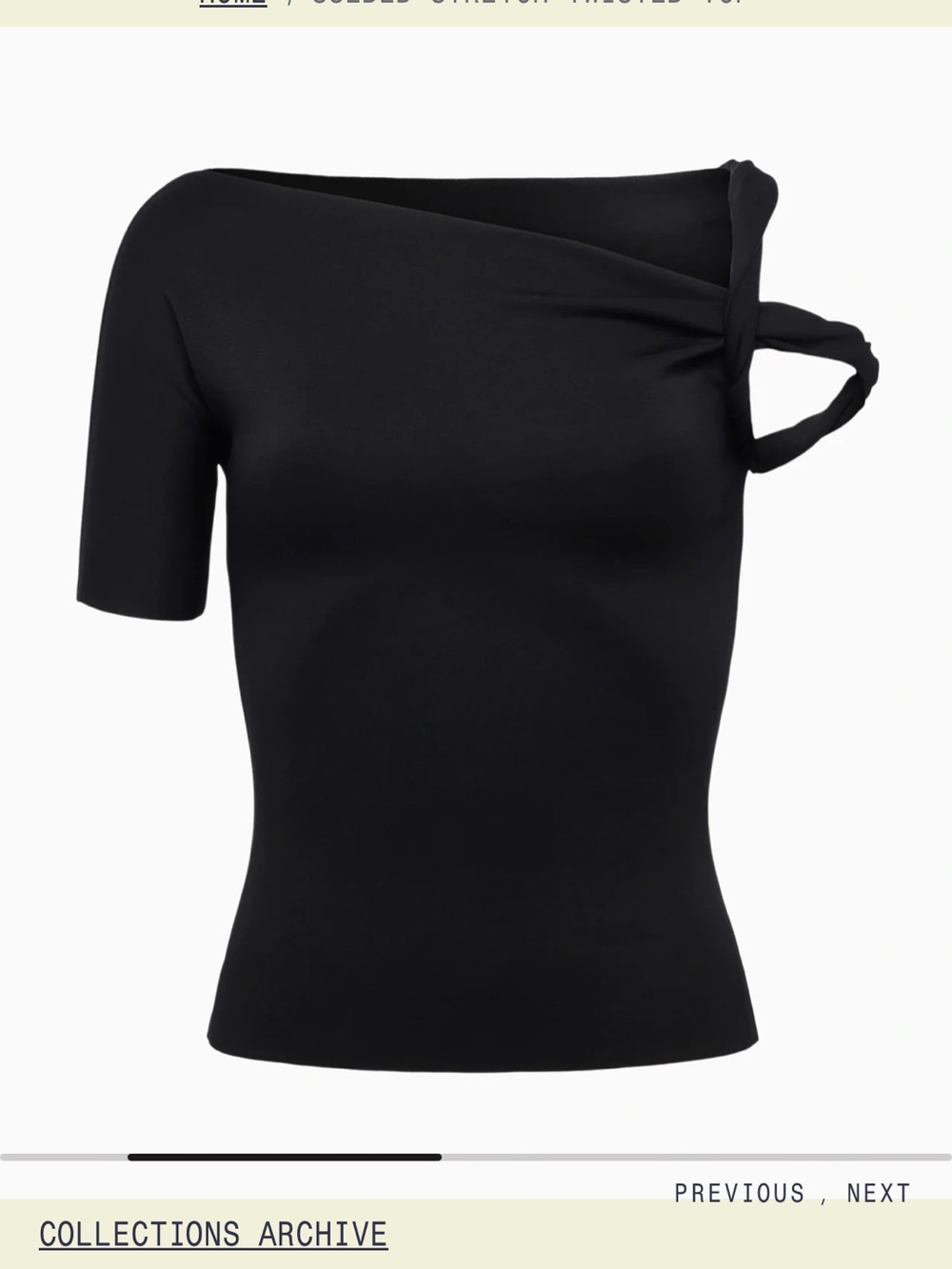 KHY Twist Knot-Shoulder Black top